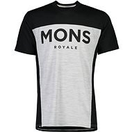 Mons Royale Redwood Enduro VT, Black/Grey Marl, size M - T-Shirt