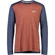 Mons Royale Vapor LS, Navy/Chocolate - T-Shirt