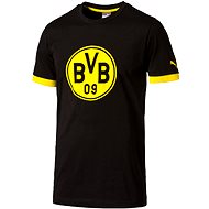 Puma BVB Badge Tee black-cyber yell M - T-Shirt