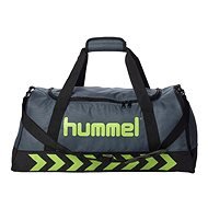 Hummel Authentic Sport Bag Dark Slate/Green Flash L - Sporttasche