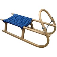 Acra wooden sled with straps 95 cm blue - Sledge