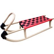 Acra Sledge, All-Wooden with Straps, 110cm, Red - Sledge