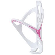 Force Get plastic, glossy white-pink - Bottle Cage
