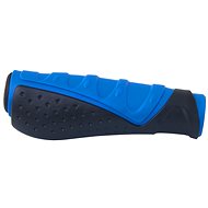 Force Rubber Moulded Grips, Black/Blue, Packaged - Bicycle Grips