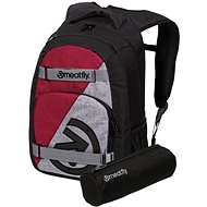 Meatfly Exile Backpack, Wine / Black / Grey, 24 L + free pencil case - City Backpack