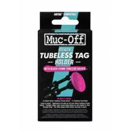 Muc-Off Tubeless Tag Holder & 44 mm Tubeless Valves Black - Cycling Accessory