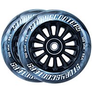 Story Star Stunt 2 pcs 100 mm Scooter wheels black-blue - Scooter Wheels