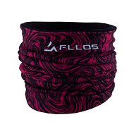 Multifunctional outdoor scarf with fleece layer, pink patterned - Neck Warmer