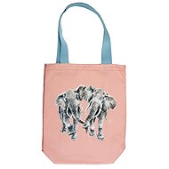 Wrendale Designs Solid canvas bag Elephants - Shopping Bag
