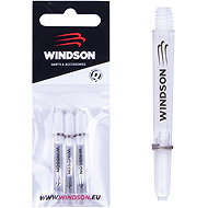 WINDSON PC Shaft Medium, 42mm, transparent white, blue, red, 9 pcs - Dart Shafts