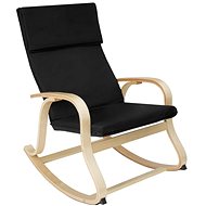 TECTAKE Roca rocking chair, birch wood, black - Camping Armchair