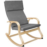 TECTAKE Roca rocking chair, birch wood, light grey - Camping Armchair