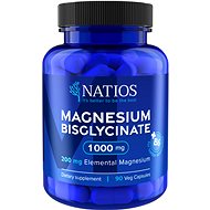 NATIOS Magnesium Bisglycinate 1000 mg + B6, 90 veg. capsules, (elemental magnesium 200 mg) - Magnesium