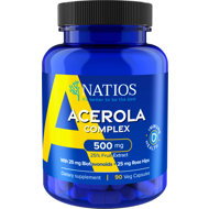 NATIOS Acerola Complex, 500 mg, 90 vegan capsules - Dietary Supplement