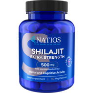 NATIOS Shilajit Extract, 500 mg, Extra Strength, 90 vegan capsules - Shilajit