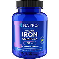 NATIOS Iron Chelated Complex 18 mg, 90 vegan capsules - Iron