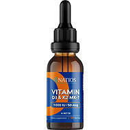 NATIOS Vegan Vitamin D3 & K2 (MK-7), 1000 IU & 50 mcg, drops in MCT oil, 30 ml - Vitamin D3