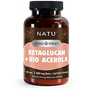 NATU BetaGlukan 500 mg s BIO acerolou 60 kapslí - Dietary Supplement