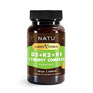 NATU Garden Fusion Vitamin D3+K2+K1 Synergy Complex 2000 IU 90 kapslí - Vitamins