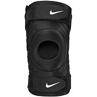 Nike Knee Compression Brace with Open Kneecap and Straps - Black & White, Size LG - Brace