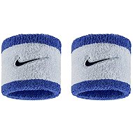 Nike Swoosh Classic Wrist Wraps Light Grey/Blue 2 pcs - Wristband