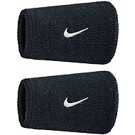 Nike Swoosh Classic Doublewide Wrist Wraps Black/White 2 pcs - Wristband