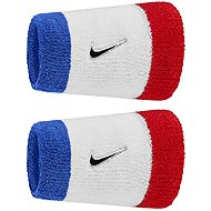 Nike Swoosh Doublewide Wrist Wrist Wraps Blue/White/Red - Wristband