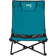 NILS Camp NC3306 Folding beach chair, blue/black - Camping Armchair