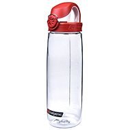 Nalgene OTF Clear 650ml Fire  Red & White Cap - Drinking Bottle
