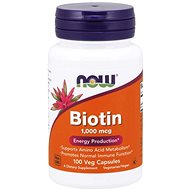 NOW Biotin, 1000 mcg, 100 vegetable capsules - Vitamin B