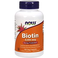 NOW Biotin, 5000 ug, 120 vegetable capsules - Vitamin B