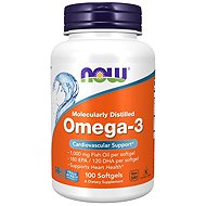 NOW Foods Omega-3 molecularly distilled, 100 softgel capsules - Omega 3
