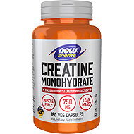 NOW FOODS Creatine Monohydrate, 750 mg, 120 vegetable capsules - Creatine