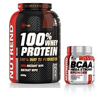 Nutrend 100% Whey Protein, 2250g, Vanilla + Nutrend BCAA Mega Strong Powder, 300g, Orange - Protein