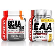 Nutrend BCAA Mega Strong Powder (2: 1: 1) 400 g, orange + Nutrend EAA Mega Strong Powder 300 g, rati - Food Supplement Set