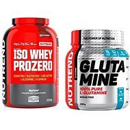 Nutrend ISO Whey Prozero, 2250g, Chocolate Brownies + Glutamine, 300g - Kit