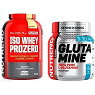 Nutrend ISO Whey Prozero, 2250g, Vanilla Pudding + Glutamine, 300 g - Kit