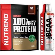 Nutrend 100% Whey Protein 1000 g, chocolate and cocoa + BCAA Liquid, 500 ml - Food Supplement Set