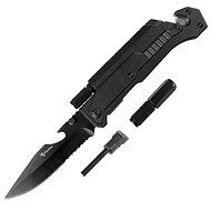 Foxter 2636 Military tactical knife with flint, mini flashlight 22 cm - Pocket Knife