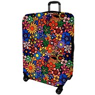 Kufryplus Suitcase cover Z121 Flowers M - Luggage Cover