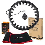 HMS Set HHW01 + BR163 massage hula hoop with weights, black - Hula Hoop