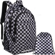 Kruzzel 24530 School backpack 22 l, checkerboard 2 in 1 - Backpack