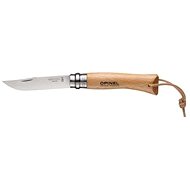 OPINEL VRI N°08 Inox handle beech + leather string - Pocket Knife