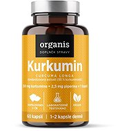 Organis Curcumin + Piperine 60 capsules - Curcumin
