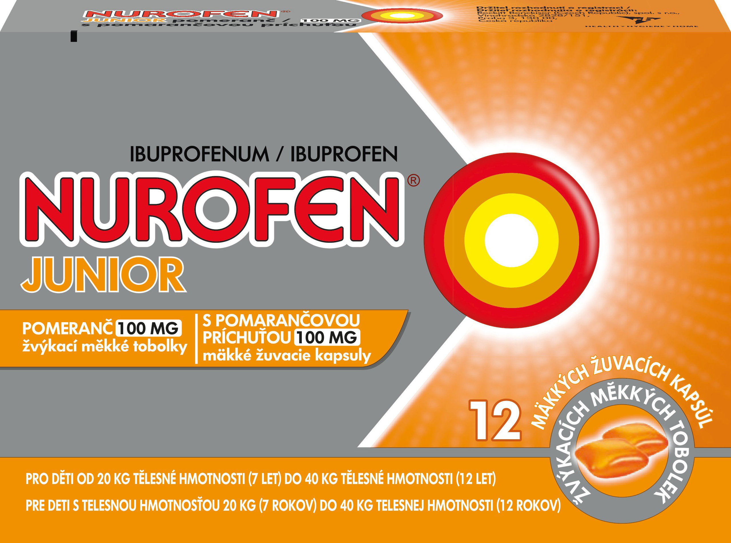 Nurofen Junior Orange 100 mg 12 chewable tablets - Medicinal Product