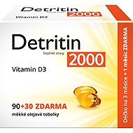 Detritin Vitamin D3 2000 IU 90 + 30 tablets - Vitamin D3