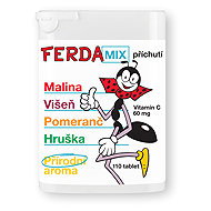 Rapeto C-Vitamin 60 mg Ferda mix Raspberry-Cherry-Orange-Pear 110 tablets - Vitamin C