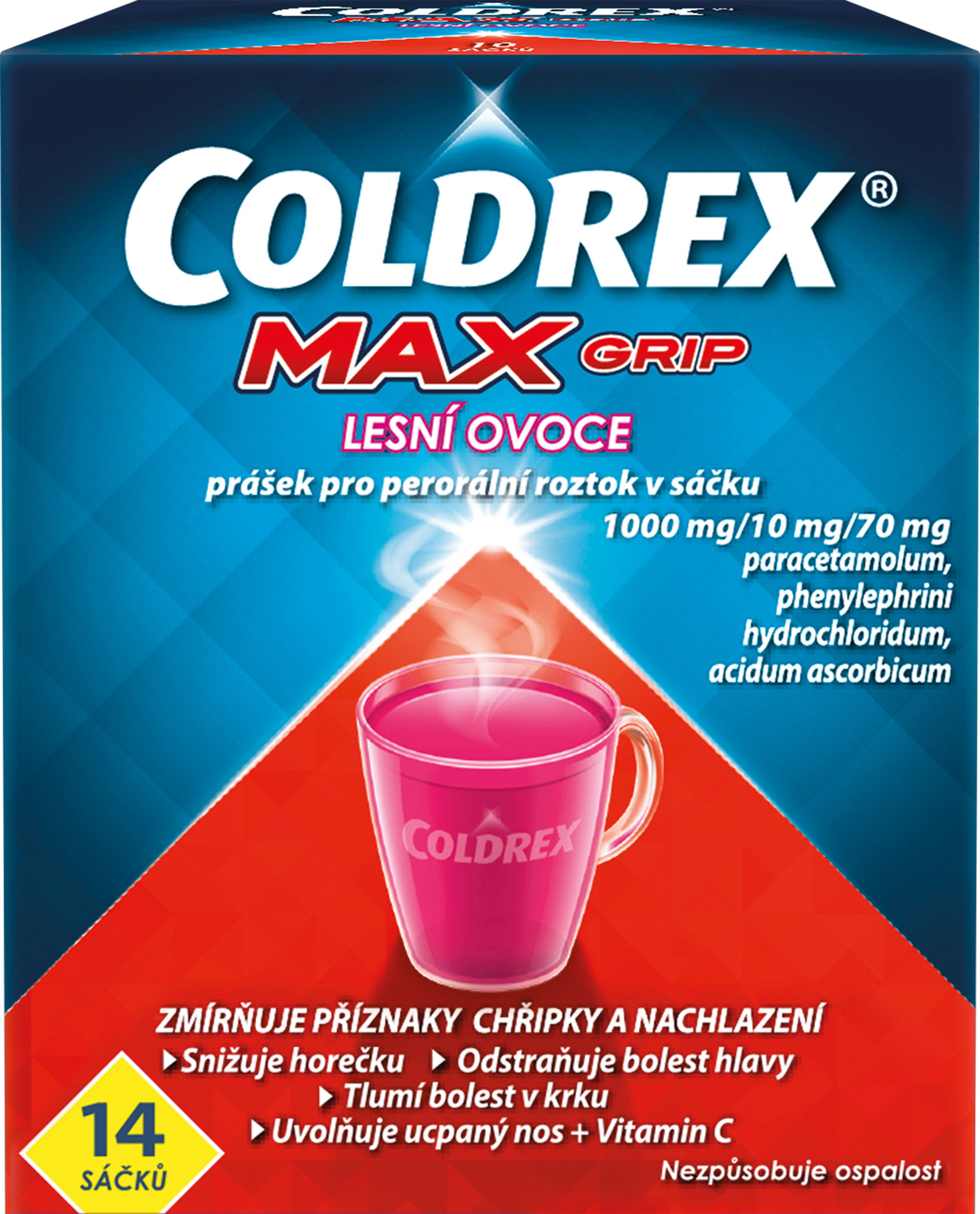 Coldrex MaxGrip Forest Fruit 14 sachets - Medicinal Product