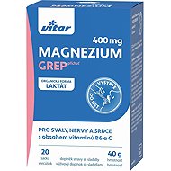 Vitar Magnesium 400 mg + vit. B6 + vit. C grapefruit, 20 sachets - Magnesium