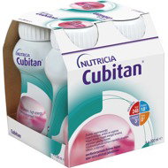 Cubitan with strawberry flavour 4 × 200 ml - Food for Special Medical Purposes